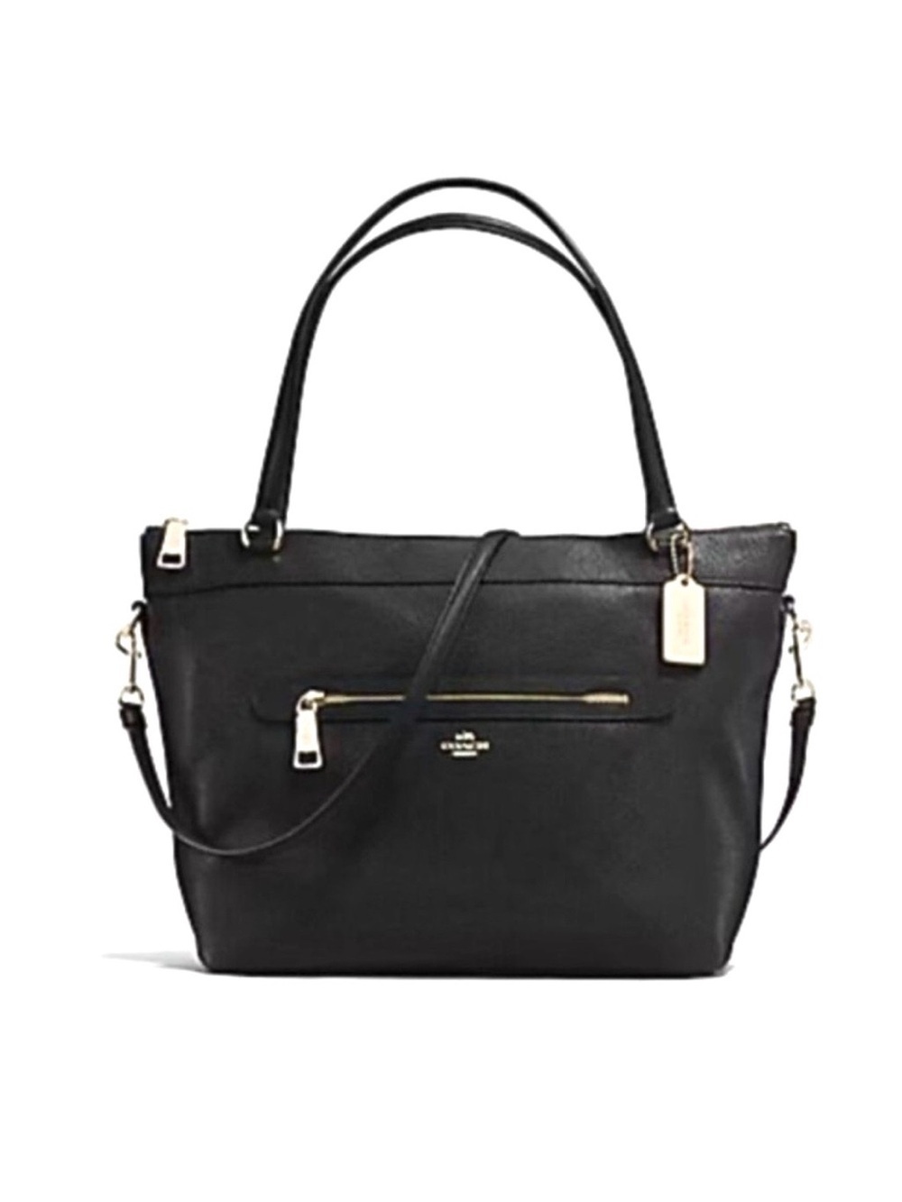 COACH Tyler Leather Pebbled
Black Tote Bag